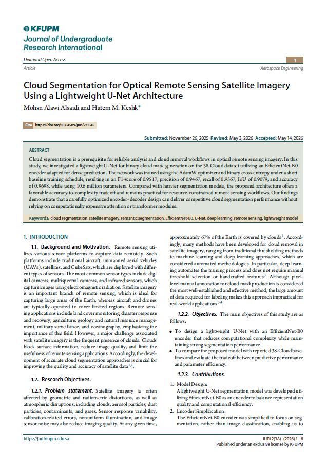 Figure from article: Cloud Segmentation for...